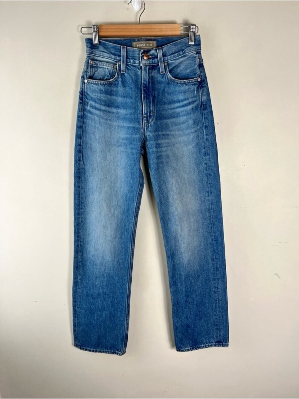 Classic Straight Leg Women's Jeans - Dark Blue